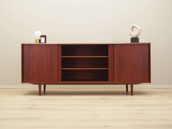 Buffet en teck, design danois, années 60, designer : EW Bach