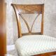 Vintage Elm Chairs in White Upholstery, 1950s, Set of 5
