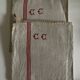 Pair of new old linen cloth tea towels 1930 initials CC