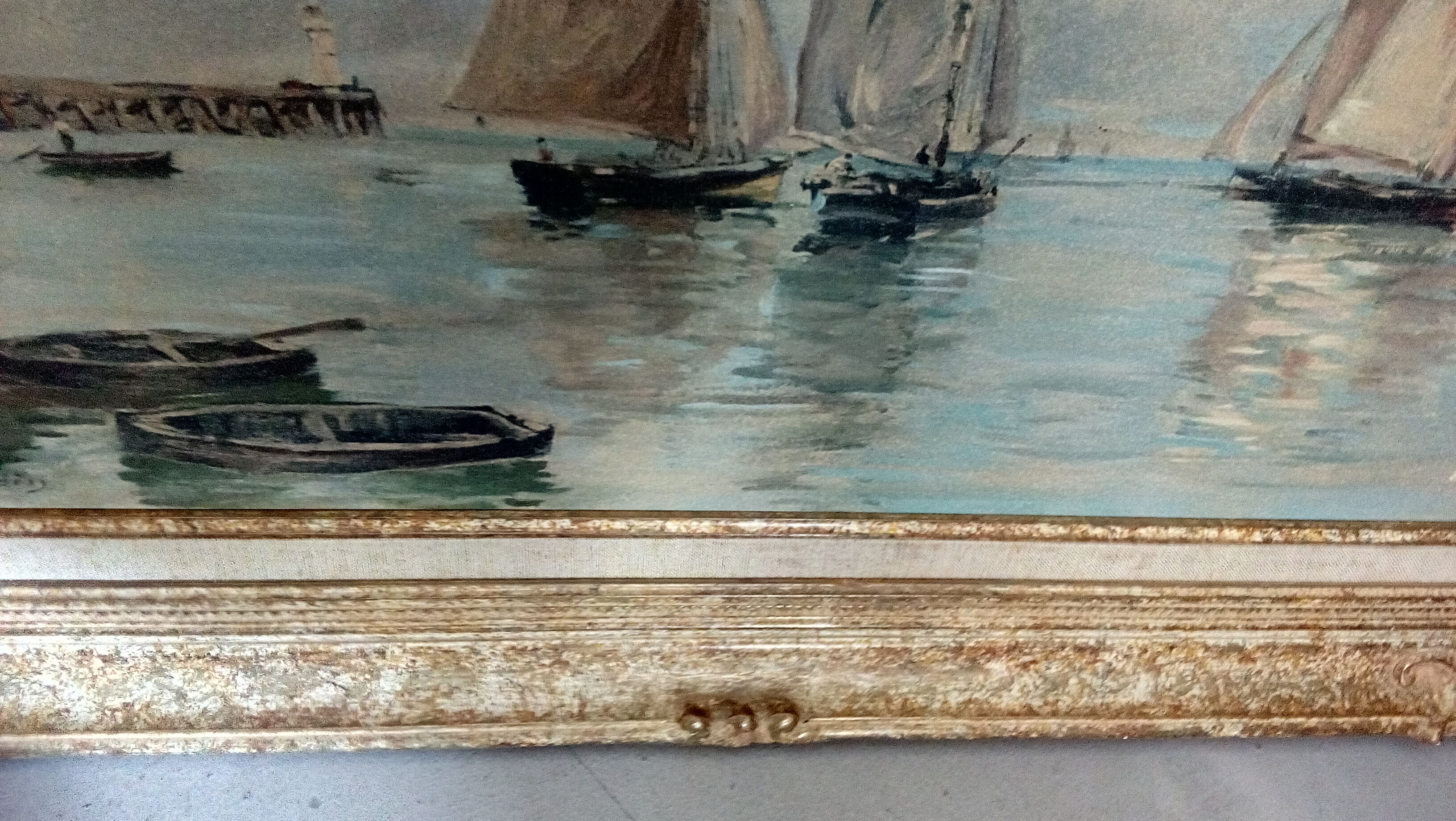 Marine lithograph reproduction table