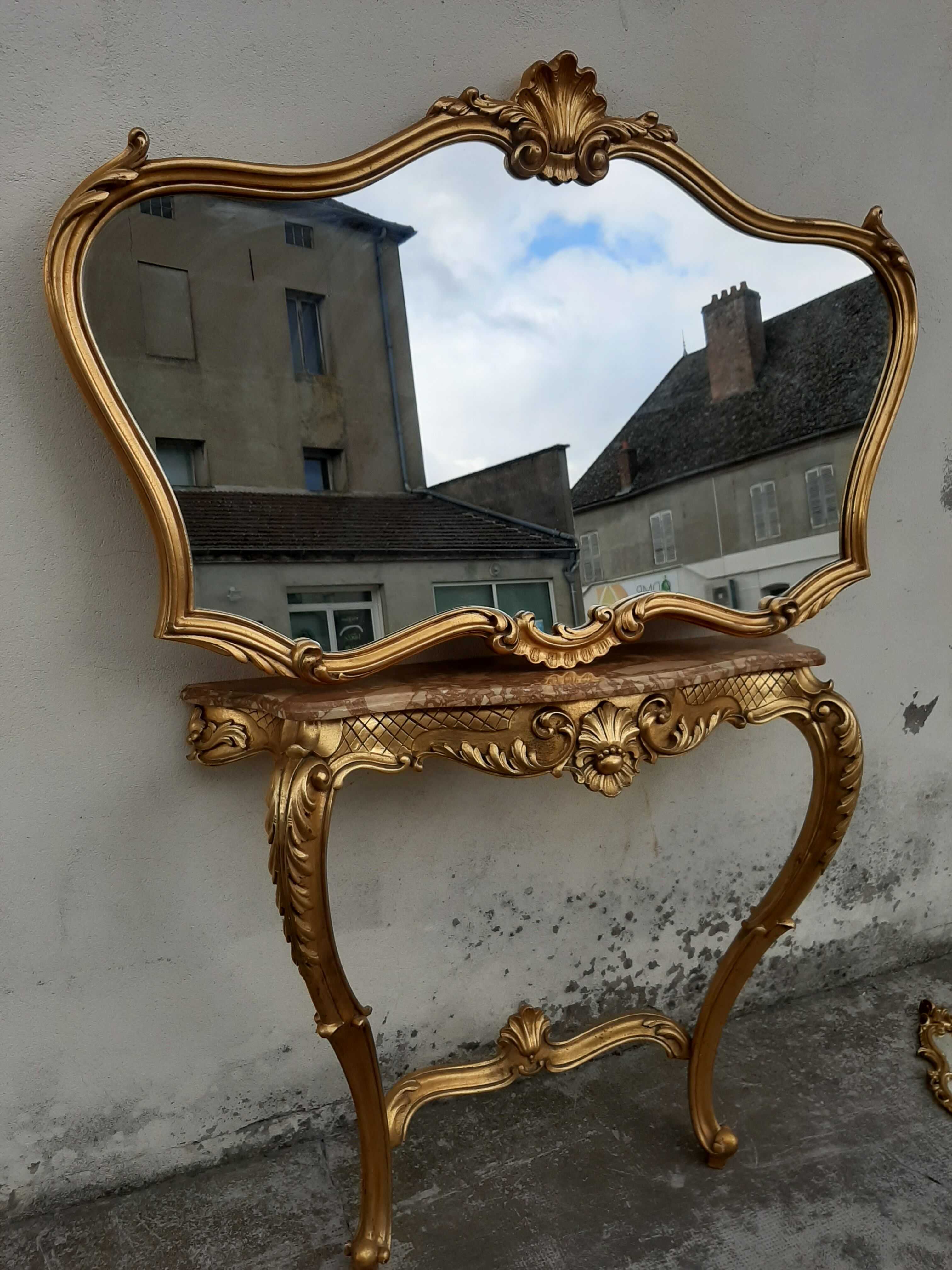 Miroir Baroque style Louis XV coquille
