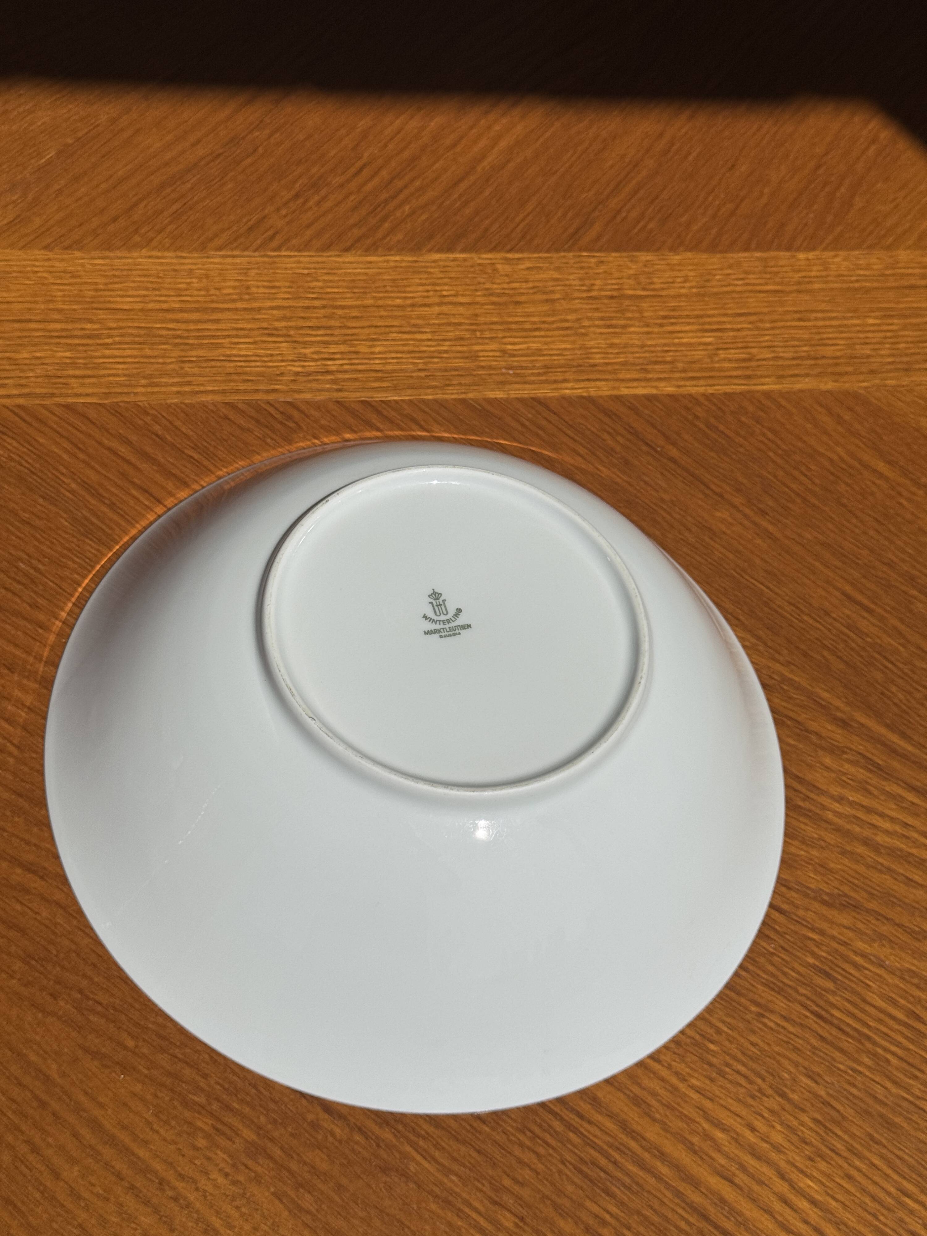 German porcelain service Winterling Marktleuthen Bavaria white