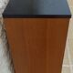 Storage unit, display cabinet with sliding glass doors, metal base