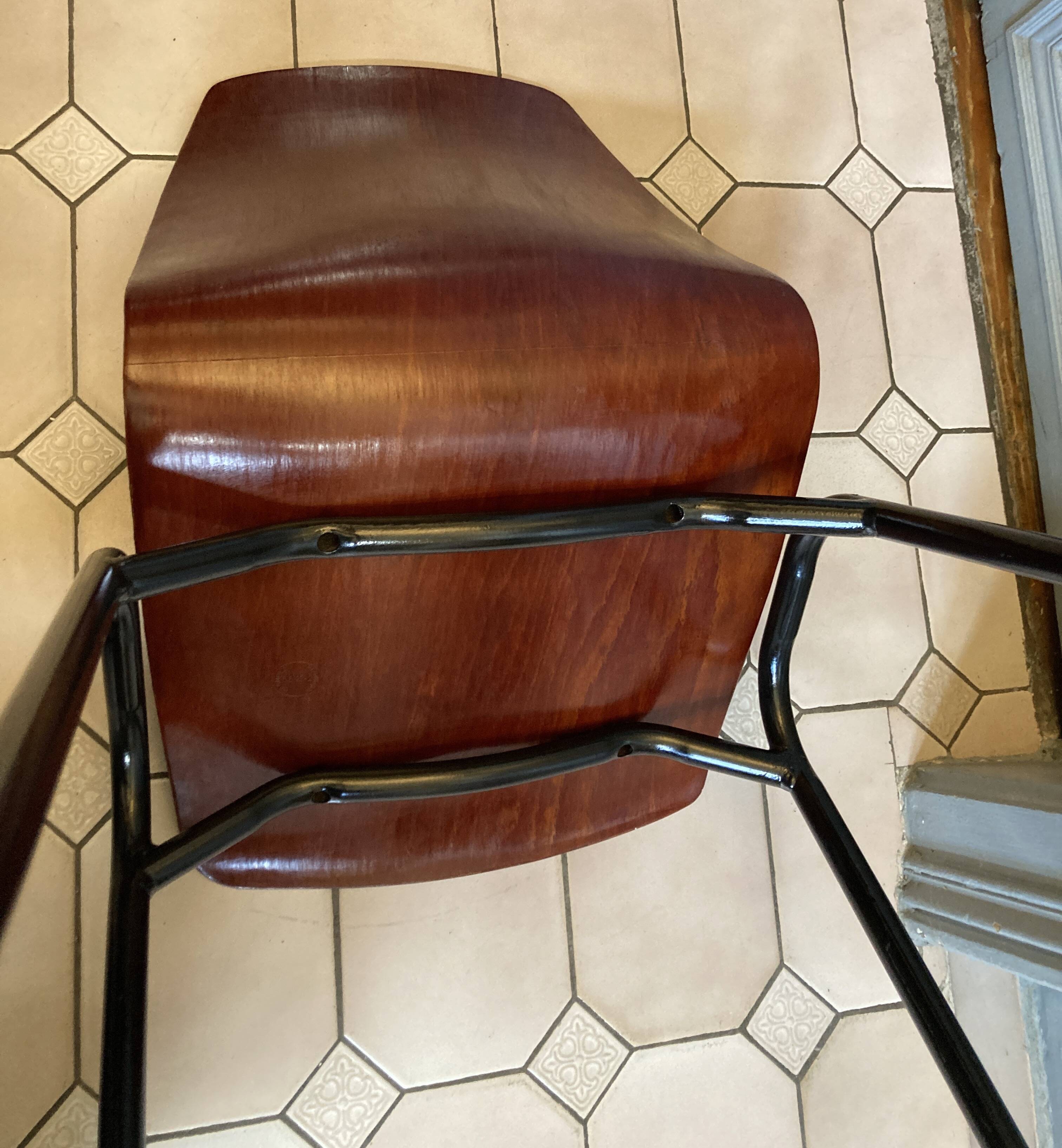 Set of 4 Pagholz Pagwood chairs 1960 – Restoration 2025