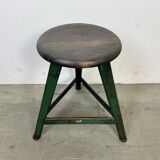 Dark Green Industrial Workshop Stool from Drupol, 1960s