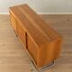 1950s sideboard in Scandinavian style, walnut veneer, Bauhaus design