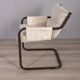 Vintage 70's metal and fabric armchair, scandinavian design