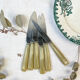 6 bakelite knives vintage oven "bagouin l'enclume"
