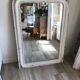 Large Louis Philippe mirror with white patina