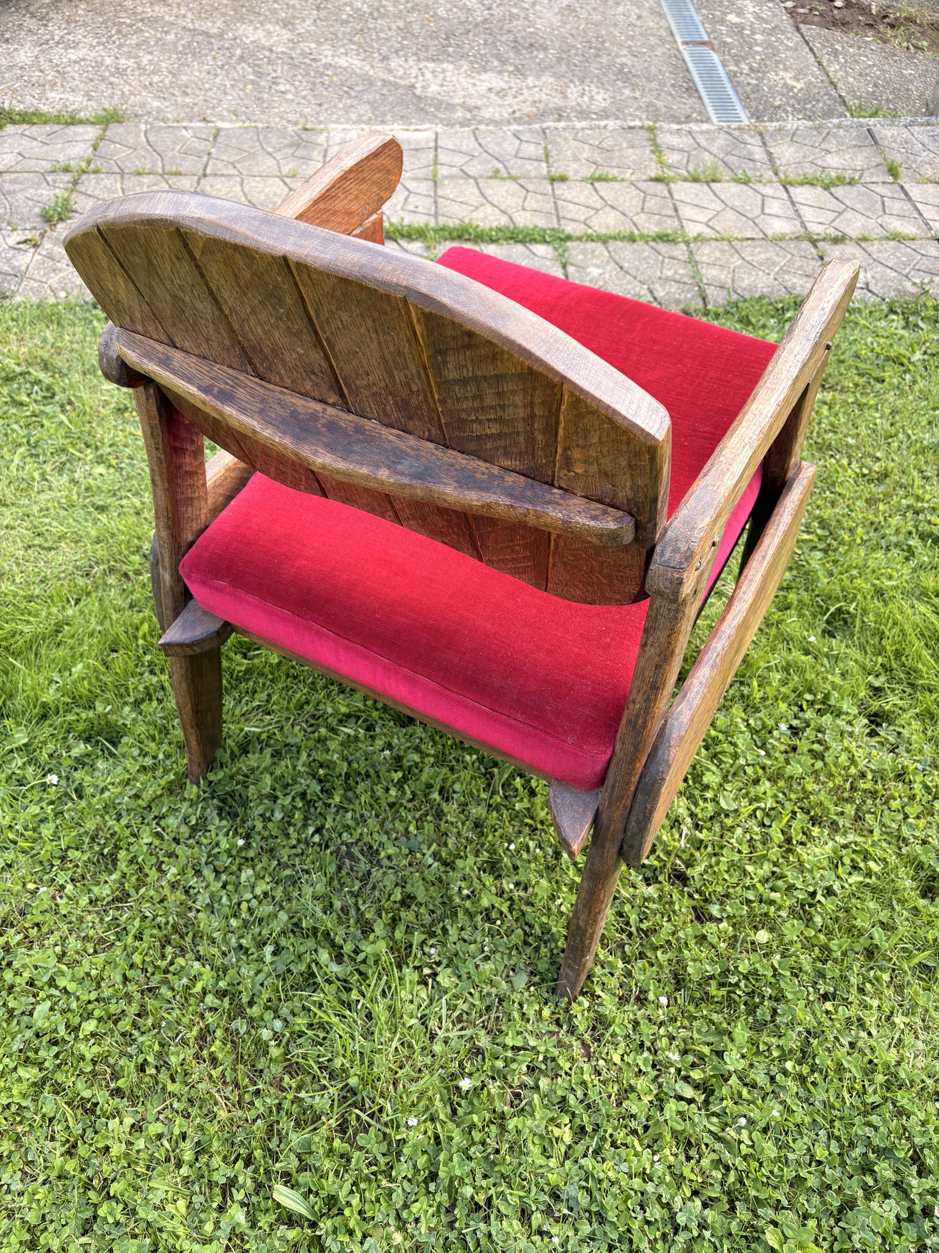 Oak armchair, unique piece