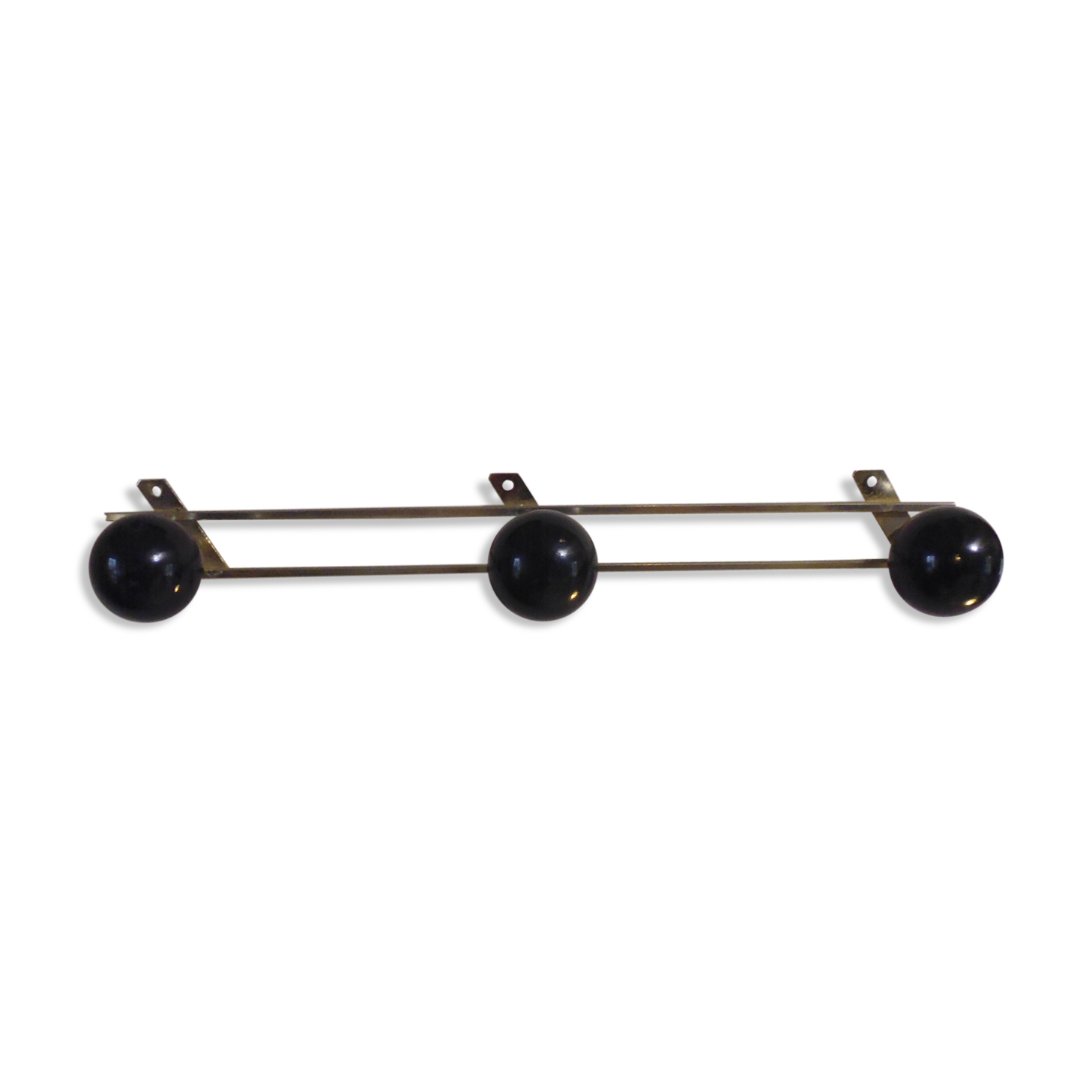 Wall pad 3 black balls and golden brass 60 70 / 1