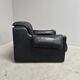 Black leather lounge chair by Dreipunkt, 1970s