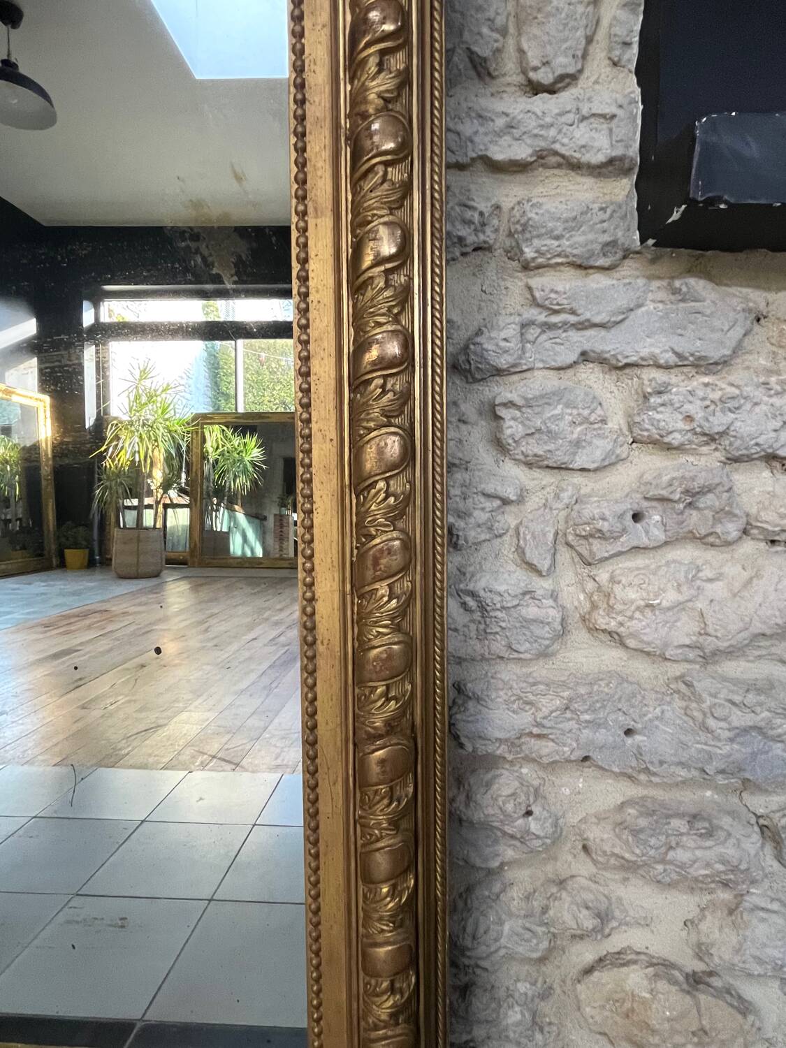 Masterpiece mirror 233cm/134.5cm gilded with gold leaf, Napoleon III period