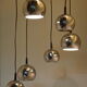 Lustre chromées cascade 6 suspensions  1970