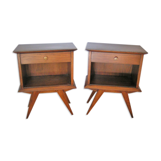 Bedside tables compass feet