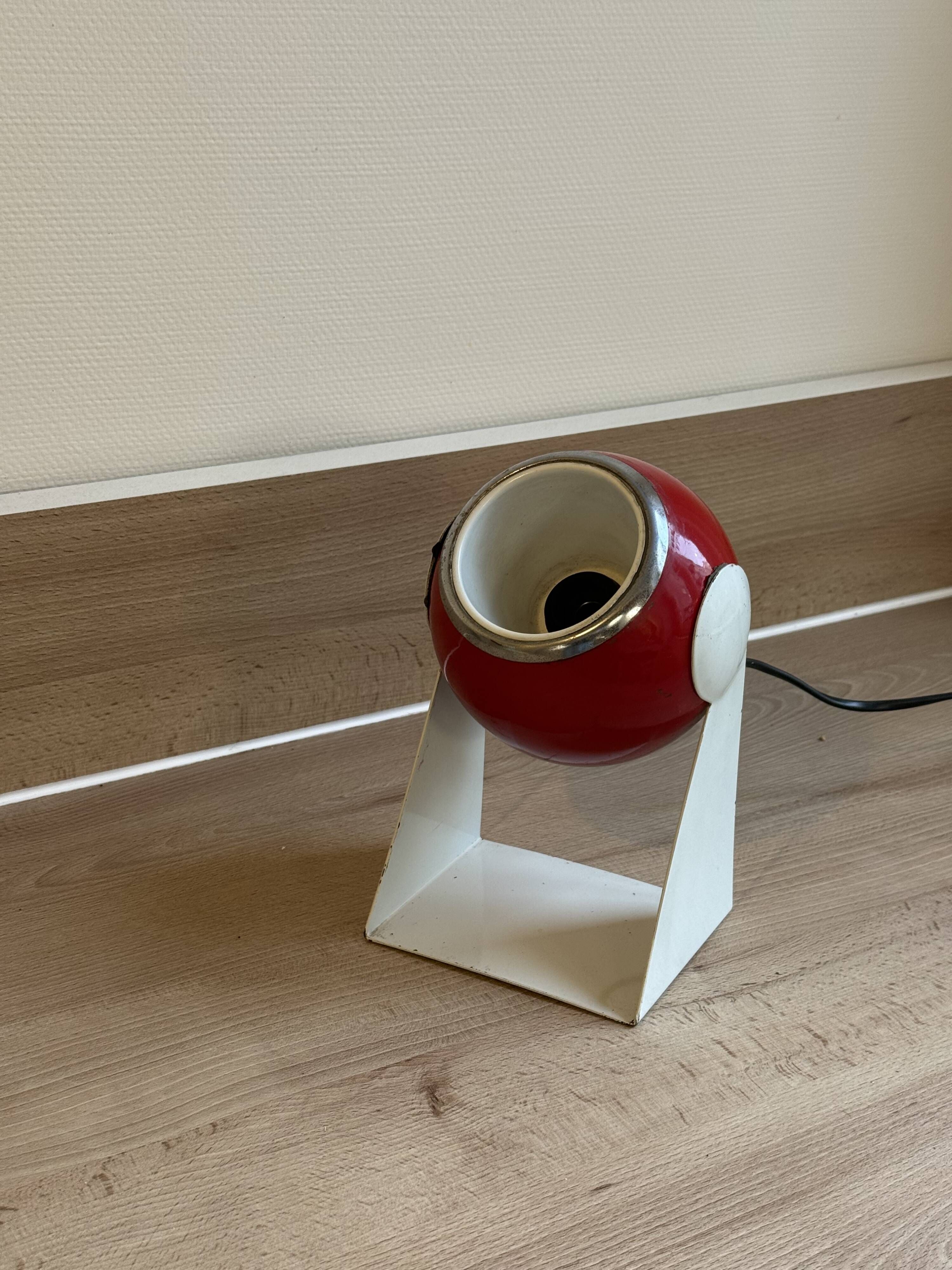 Pair of Vintage Desk Lamps eye ball "Polifemo" Space Age