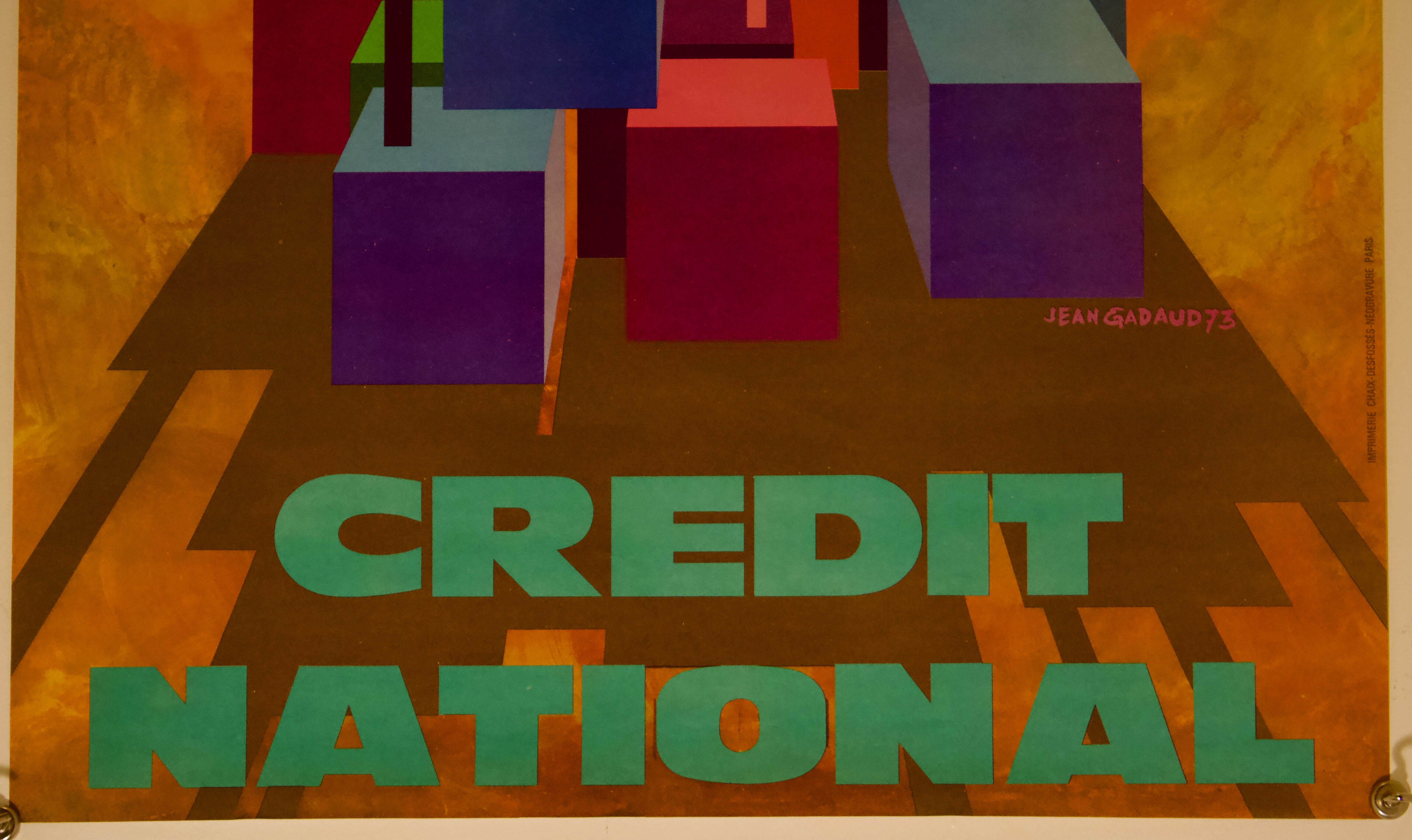 Jean Gadaud Poster, Credit National Loan for Industry 1973