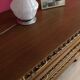 60s rattan and compass feet dresser