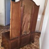 Heal's mahogany dressing table with triptych mirror