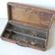 Old paint tube box brush painter's case in zinc and wood