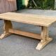 Renovated 19th century solid oak monastery dining table 200cm