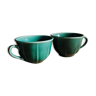 Duo de tasses à café vert émeraude