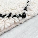 Berber carpet Azilal ecru with colorful patterns 2,38x1,51m