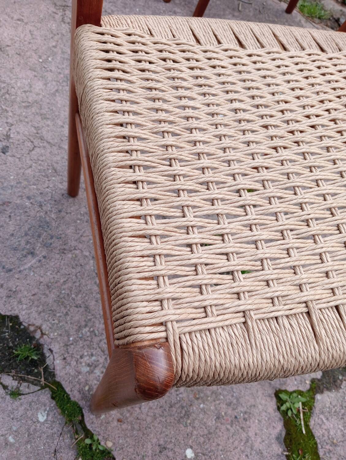 4 chaises Arne Wahl Iversen cordage neuf