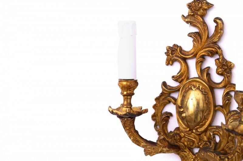 Applique murale en laiton des années 1920, France.