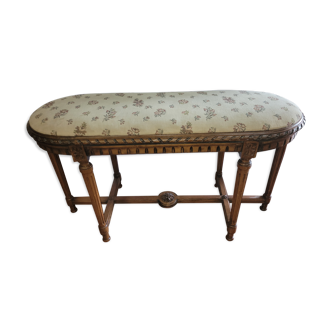 Antique walnut piano bench