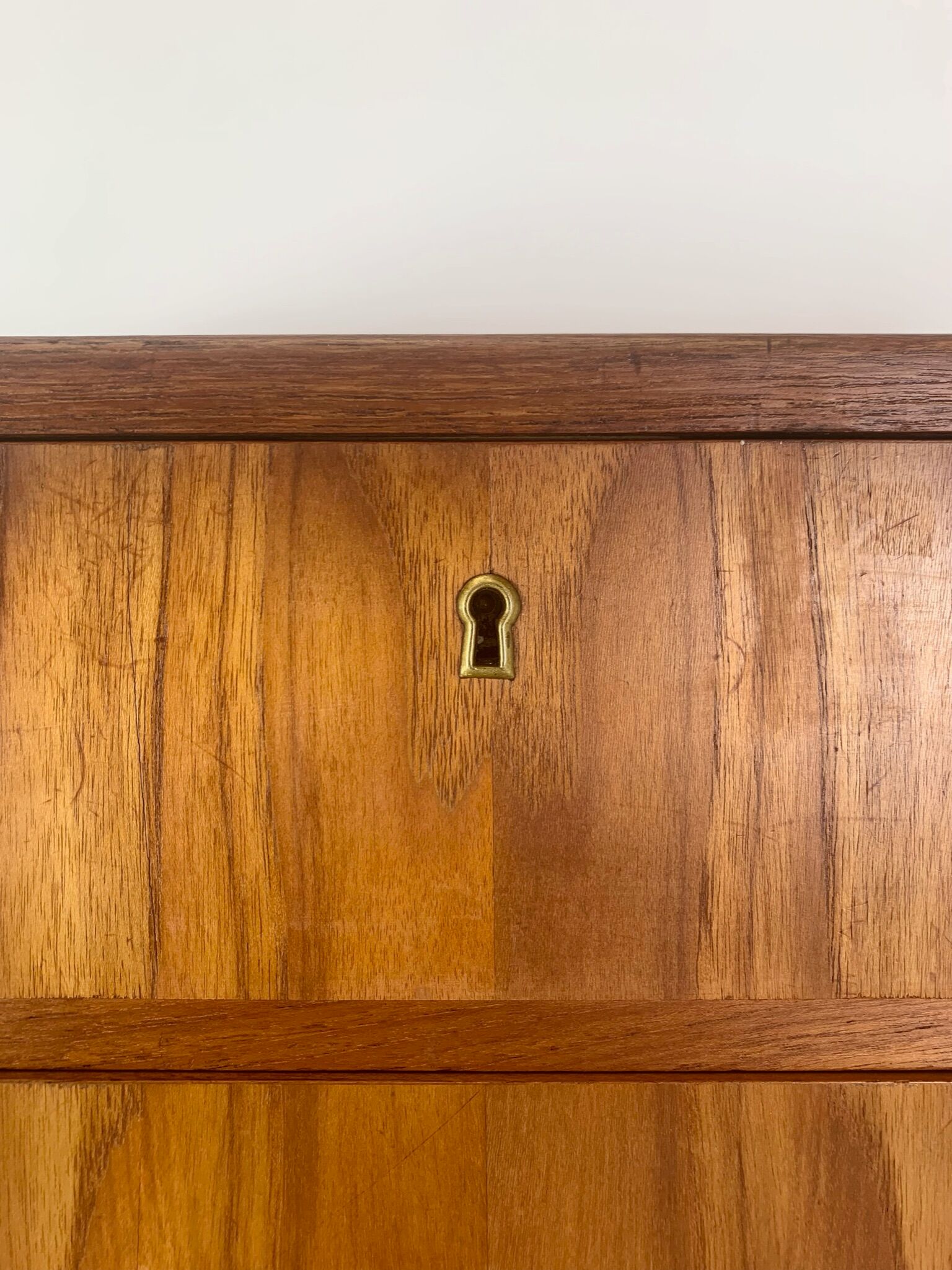 Danish teak chest of drawers tallboy midcentury 1960s