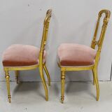 Paire de Chaises en Bois Doré Époque Napoléon III – 2ème partie du XIXe