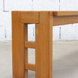 Vintage solid elm bench for Maison Regain