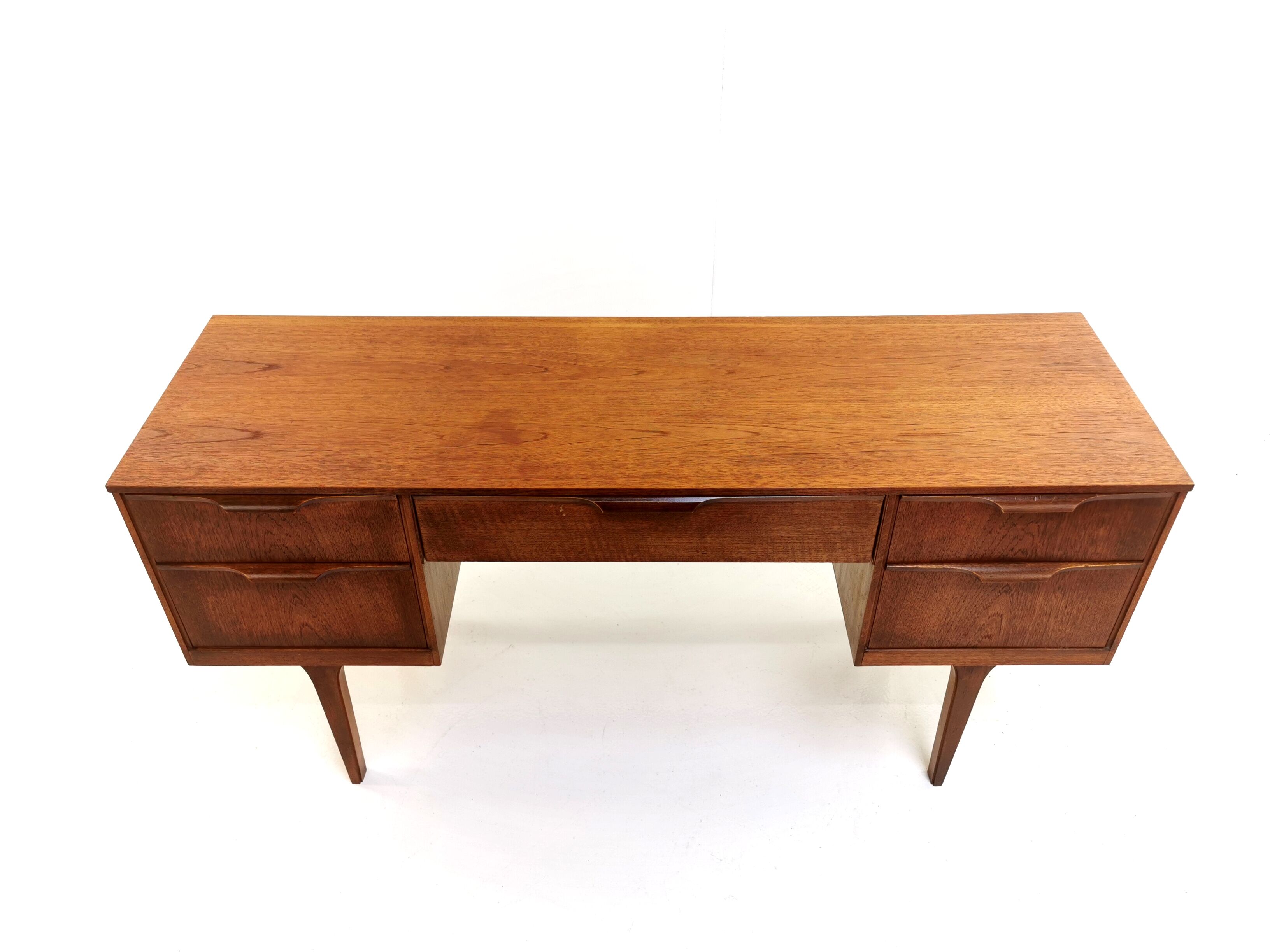 British teak writing desk Frank Guille for Austinsuite