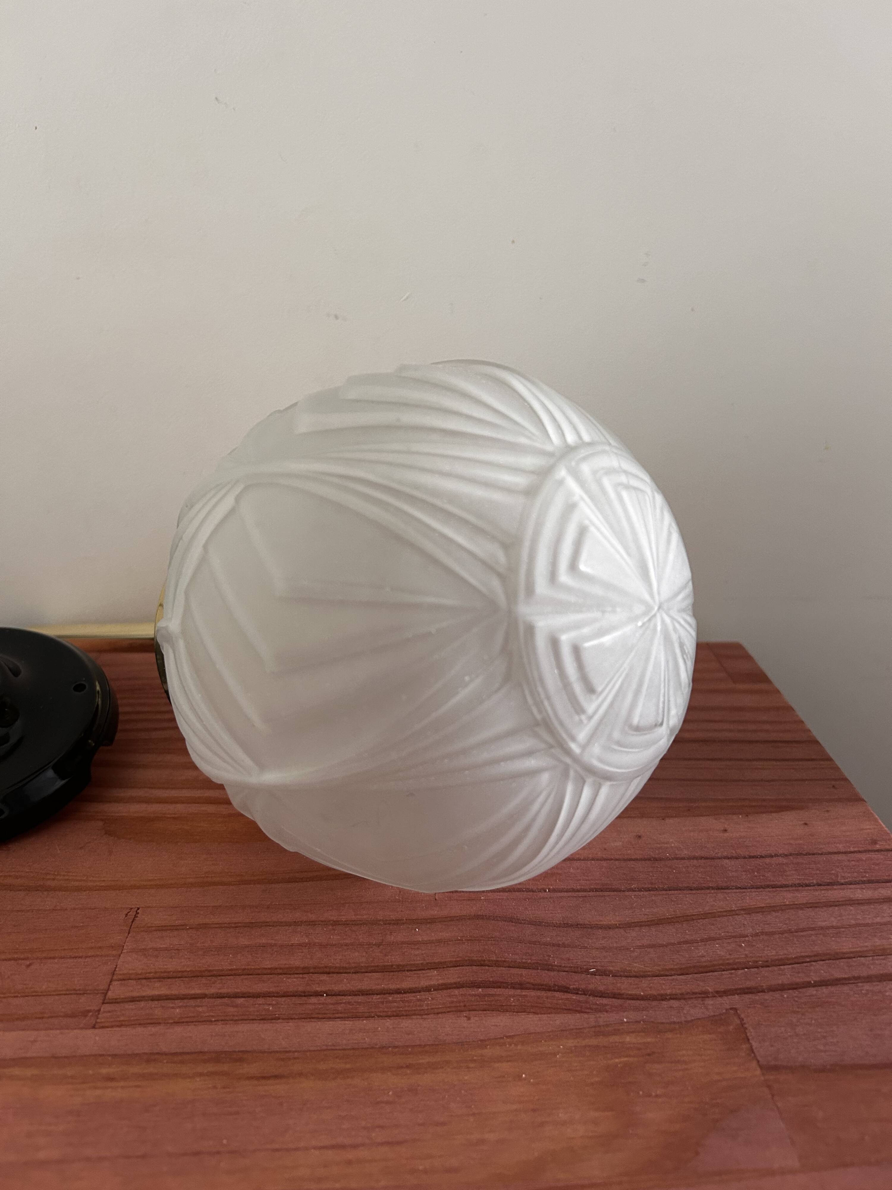 Art Deco globe pendant light