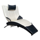 Black and white leather seat model Solo 699 design Stefan Heiliger, WK