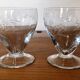 Duo de verres à eau en verre gravé