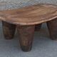 Antique wooden stool. Senufo African art from Côte d'Ivoire.