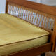 Daybed vintage 1960 chêne et rotin