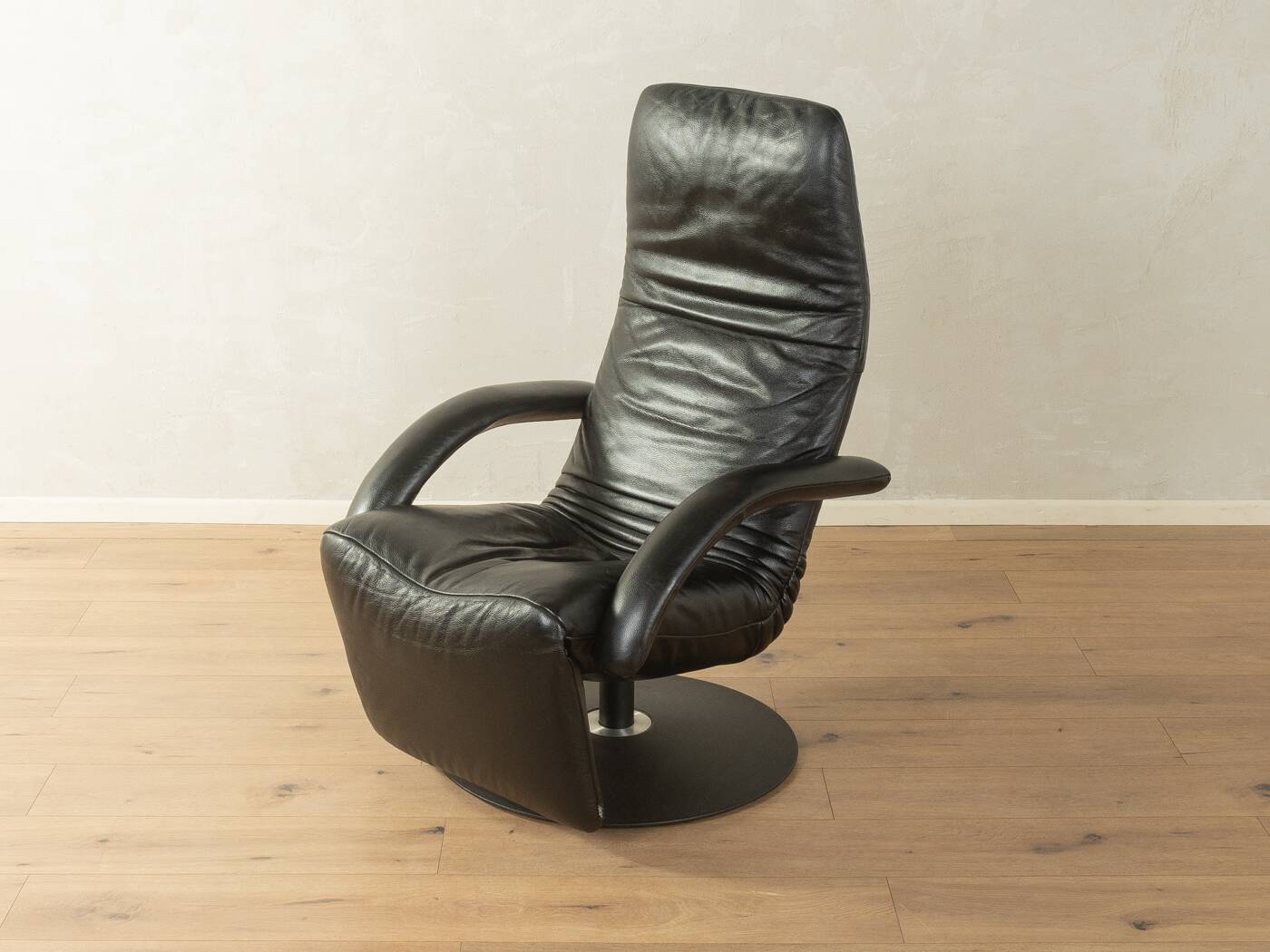 JR-7360 Yoga Relax armchair by JORI, 1980s, black leather
