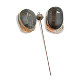 Pair of old fencing mask and foil