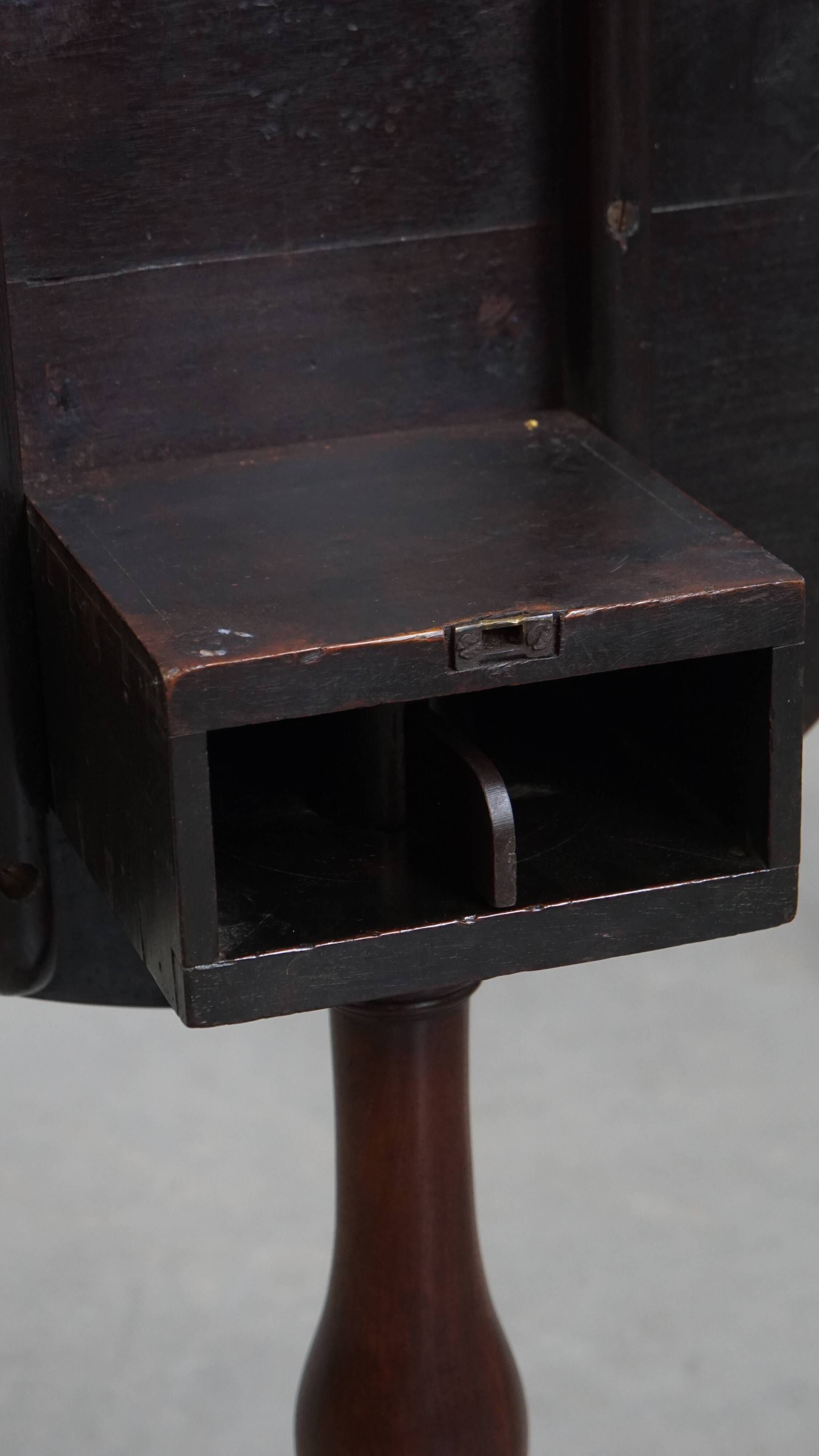 Antique English Round Open Birdcage Tilt-Top Table / Wine Table