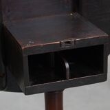 Antique English Round Open Birdcage Tilt-Top Table / Wine Table