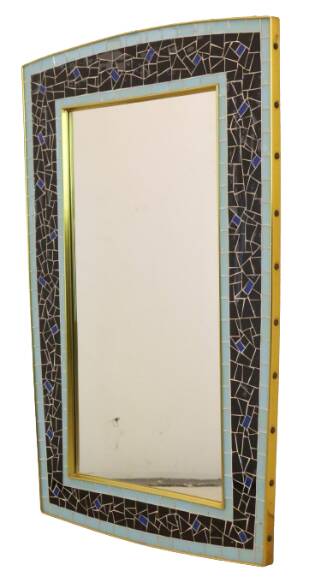 Jaren '50 -  mozaïek wandspiegel 'kulmbach'