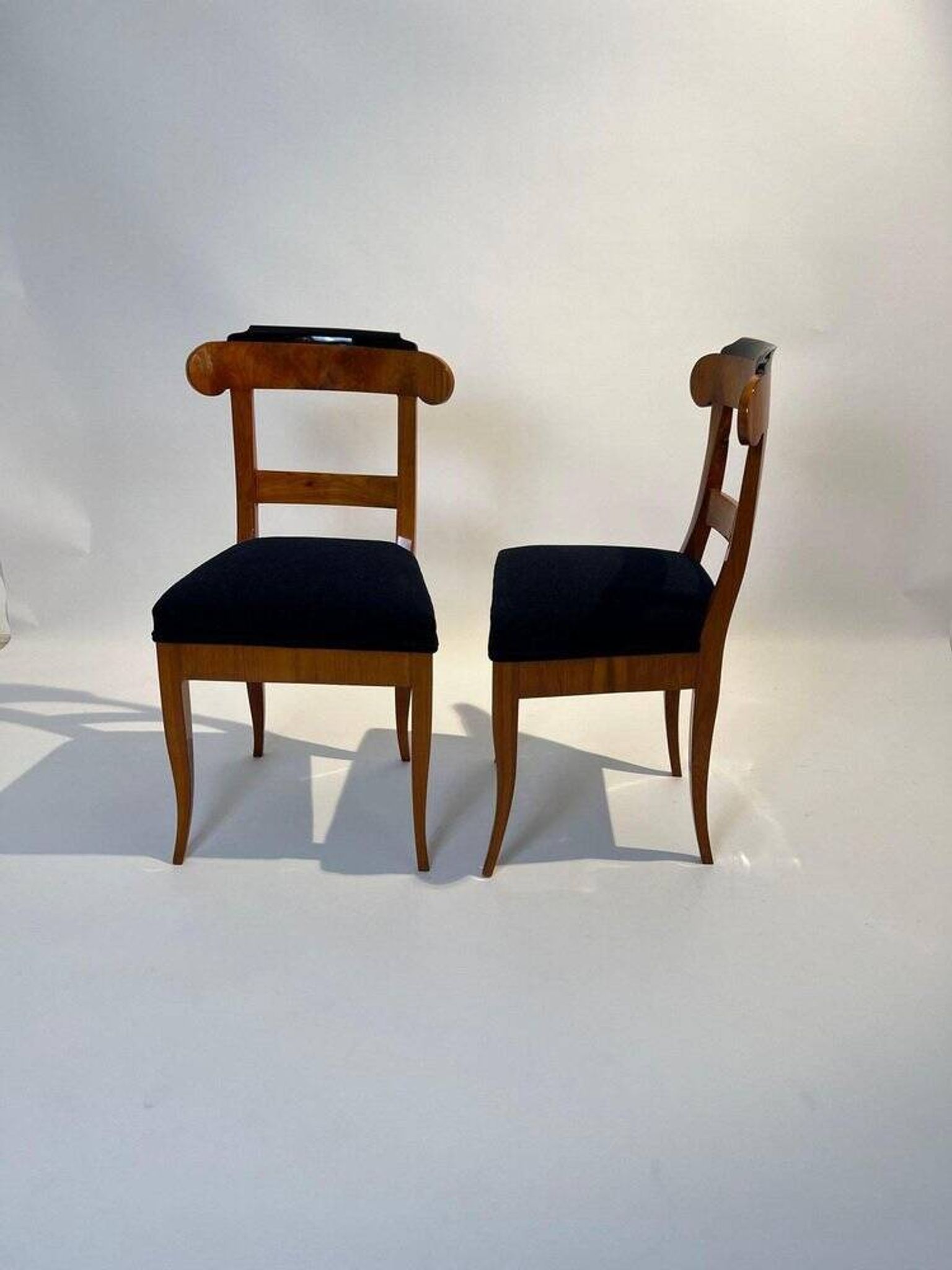 Biedermeier Chairs in Cherry Wood, Germany, 1830s, Set of 5