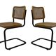 Ensemble de 4 chaises Cesca B32 conçues par Marcel Breuer, cadre noir.