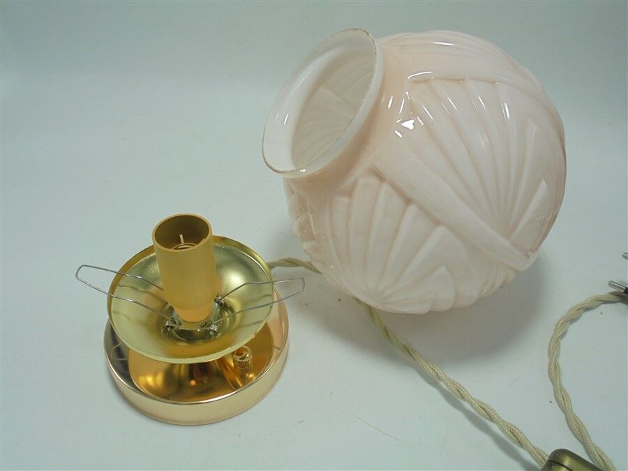Pink opaline lamp