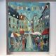 Large Oil on Canvas Alain Duperay Café Terraces 14 July