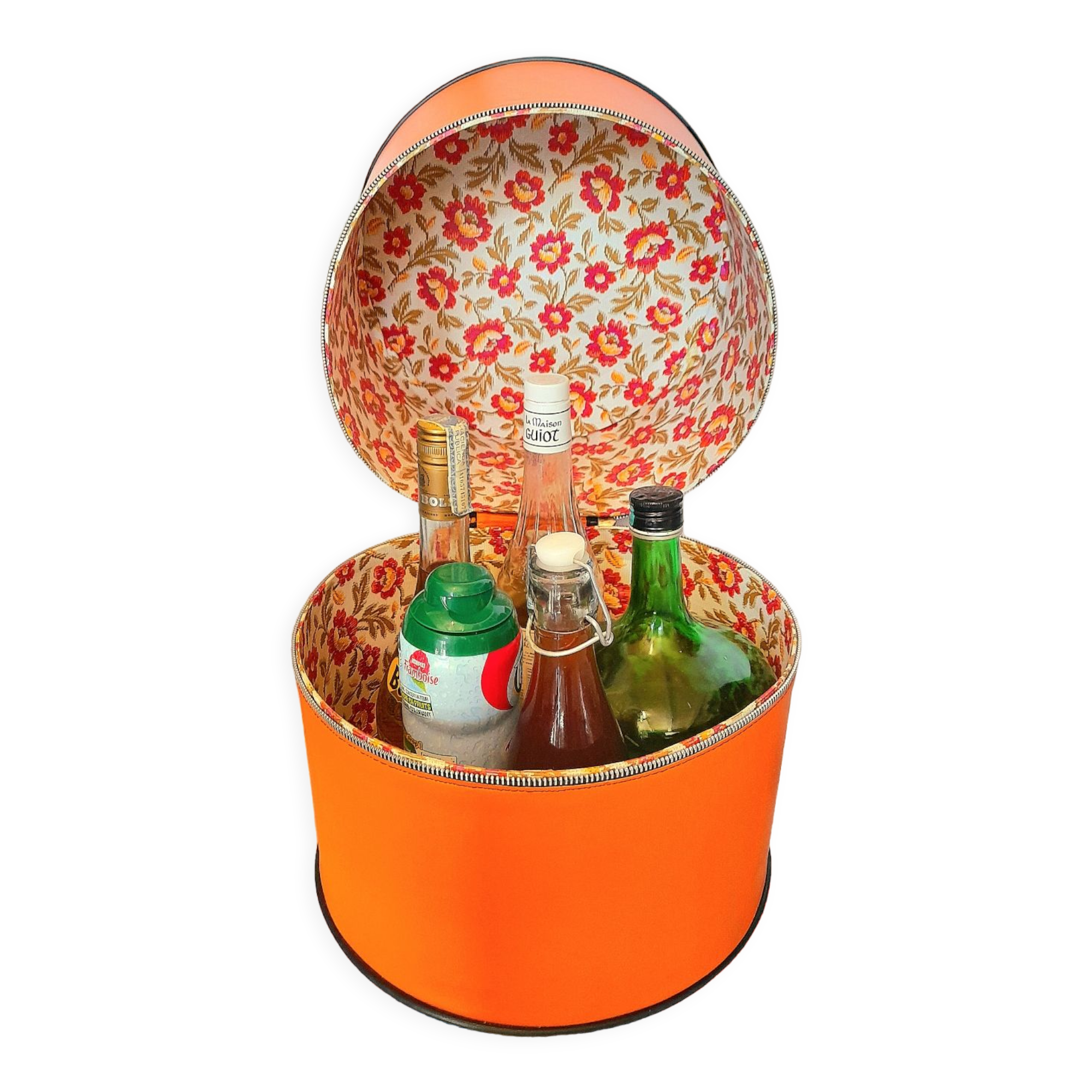 Hat box or bottle rack 70s