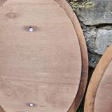 Two antique mahogany wood mirrors